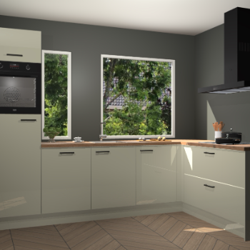 Magnolia hoogglans keuken Cannes 75242