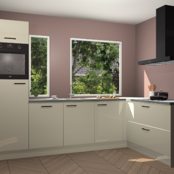 Magnolia hoogglans keuken Cannes 75255