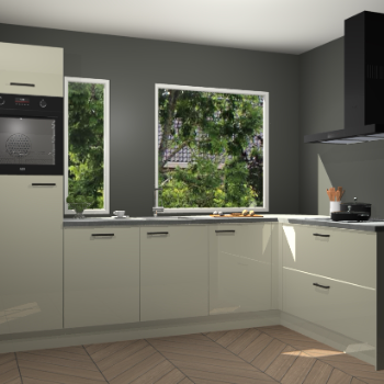 Magnolia hoogglans keuken Cannes 75256