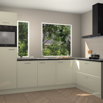 Magnolia hoogglans keuken Cannes 75259