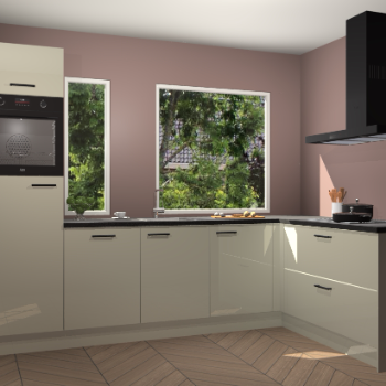 Magnolia hoogglans keuken Cannes 75261