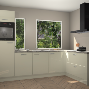 Magnolia hoogglans keuken Cannes 75308