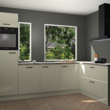 Magnolia hoogglans keuken Cannes 75312