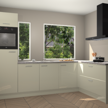 Magnolia hoogglans keuken Cannes 75315