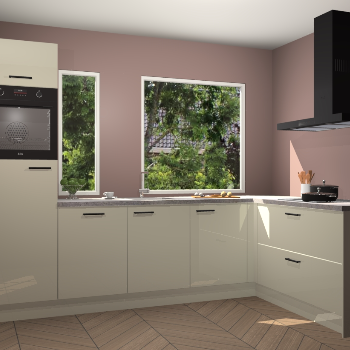 Magnolia hoogglans keuken Cannes 75317