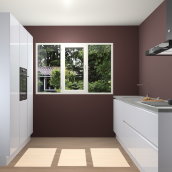 Sneeuwwitte Hoogglans greeploze keuken Bytom 58568