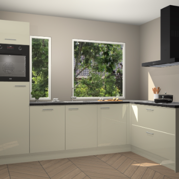 Magnolia hoogglans keuken Cannes 75340