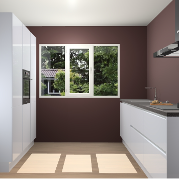 Sneeuwwitte Hoogglans greeploze keuken Bytom 58641