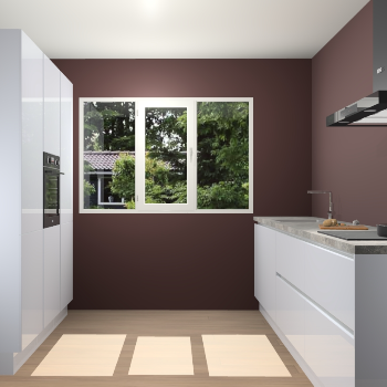 Sneeuwwitte Hoogglans greeploze keuken Bytom 58647