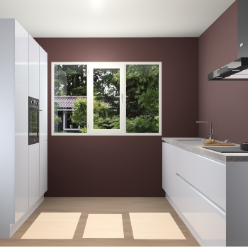 Sneeuwwitte Hoogglans greeploze keuken Bytom 59013