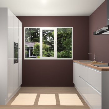 Zijdegrijze Hoogglans greeploze keuken Bytom 59062