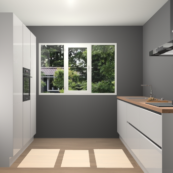 Zijdegrijze Hoogglans greeploze keuken Bytom 59065