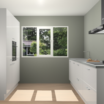 Zijdegrijze Hoogglans keuken Bytom 59084