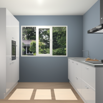 Zijdegrijze Hoogglans keuken Bytom 59085