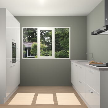 Zijdegrijze Hoogglans keuken Bytom 59173