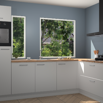 Zijdegrijze keuken Cannes 73001