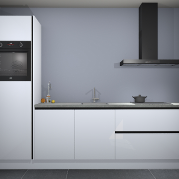 Sneeuwwitte hoogglans greeploze keuken Tokelau 44769