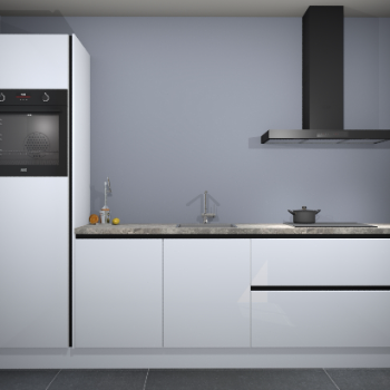 Sneeuwwitte hoogglans greeploze keuken Tokelau 44796