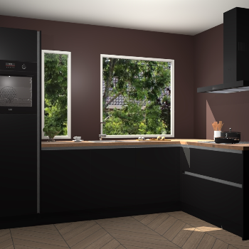 Zwarte greeploze keuken Cannes 73358