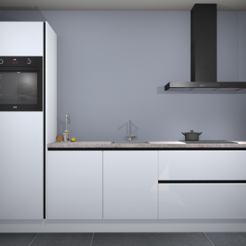 Sneeuwwitte hoogglans greeploze keuken Tokelau 44816