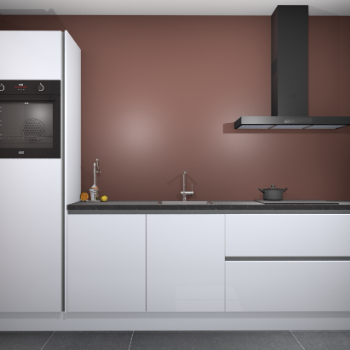 Sneeuwwitte hoogglans greeploze keuken Tokelau 44833