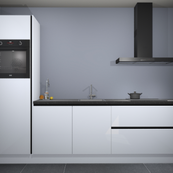 Sneeuwwitte hoogglans greeploze keuken Tokelau 44836