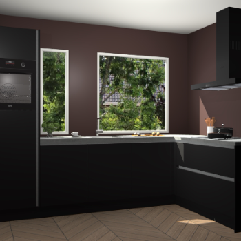 Zwarte greeploze keuken Cannes 74150