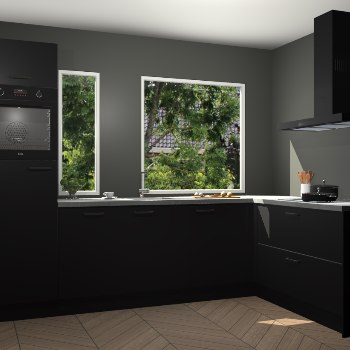 Zwarte keuken Cannes 74152