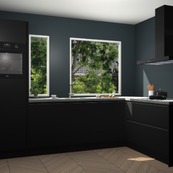 Zwarte greeploze keuken Cannes 74153