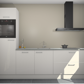 Zijdegrijze hoogglans keuken Tokelau 44899