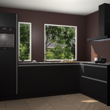 Zwarte greeploze keuken Cannes 74164