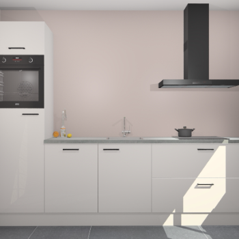 Zijdegrijze hoogglans keuken Tokelau 44902