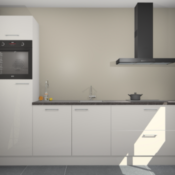 Zijdegrijze hoogglans keuken Tokelau44911