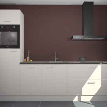 Zijdegrijze hoogglans keuken Tokelau 44912