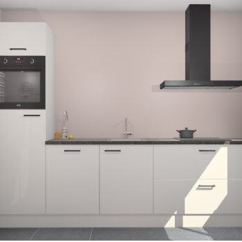 Zijdegrijze hoogglans keuken Tokelau 44914