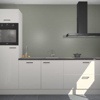 Zijdegrijze hogglans keuken Tokelau 44915