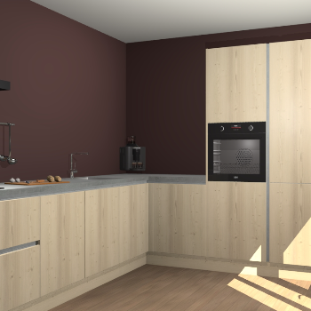 Vuren greeploze keuken Portland 77063