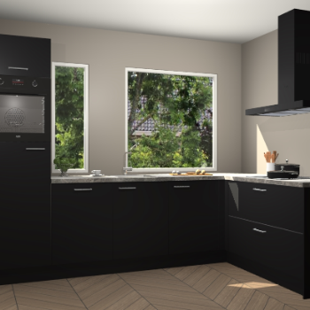 Zwarte keuken Cannes 74171