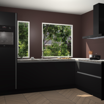 Zwarte greeploze keuken Cannes 74172