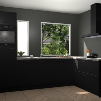 Zwarte keuken Cannes 74174