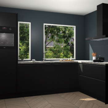 Zwarte greeploze keuken Cannes 74175