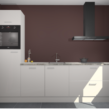 Zijdegrijze hoogglans keuken Tokelau 44958