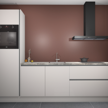 Zijdegrijze hoogglans greeploze keuken Tokelau 44959