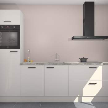 Zijdegrijze hoogglans keuken Tokelau 44960