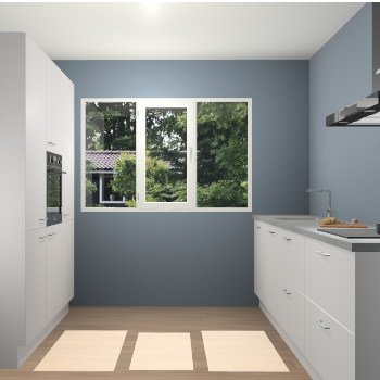 Zijdegrijze  keuken Bytom 55653