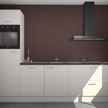 Zijdegrijze hoogglans keuken Tokelau 45002