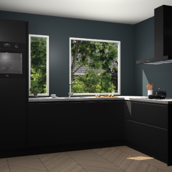 Zwarte greeploze keuken Cannes 74241