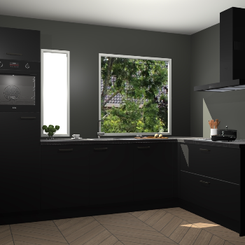 Zwarte keuken Cannes 74246