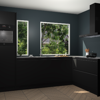 Zwarte greeploze keuken Cannes 74247