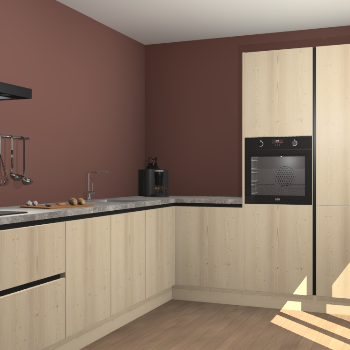 Vuren greeploze keuken Portland 77096